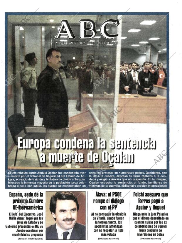 ABC MADRID 30-06-1999 página 1