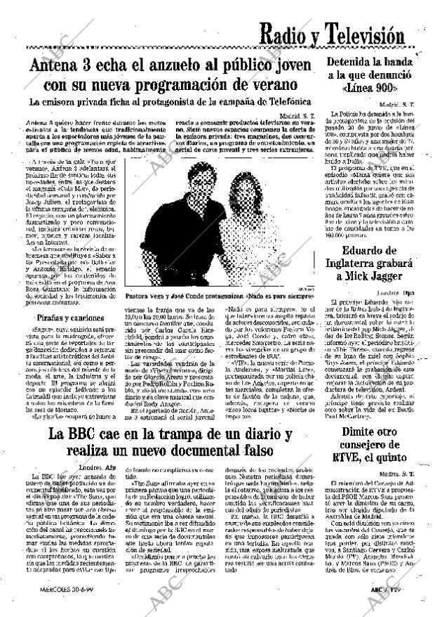 ABC MADRID 30-06-1999 página 129