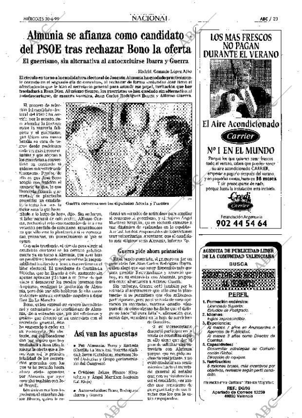 ABC MADRID 30-06-1999 página 23