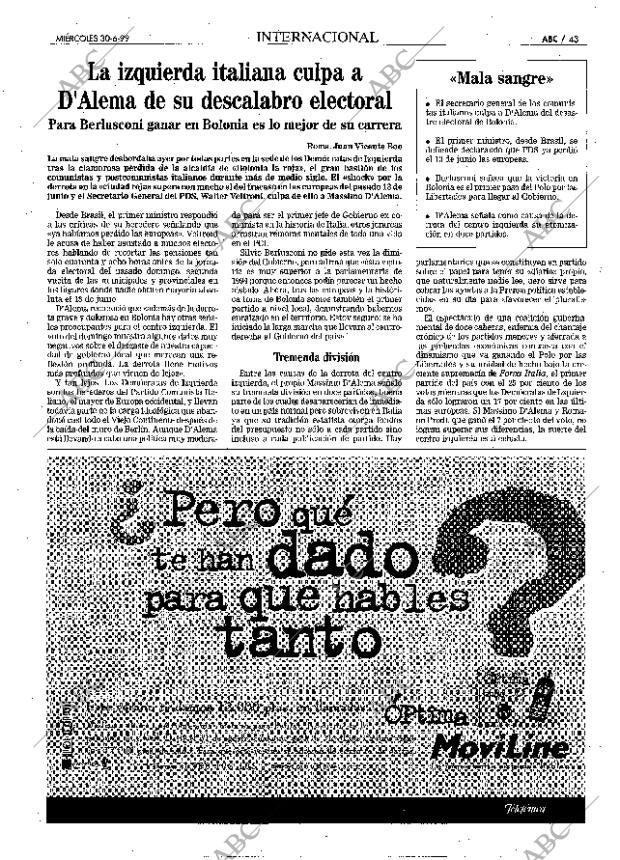 ABC MADRID 30-06-1999 página 43