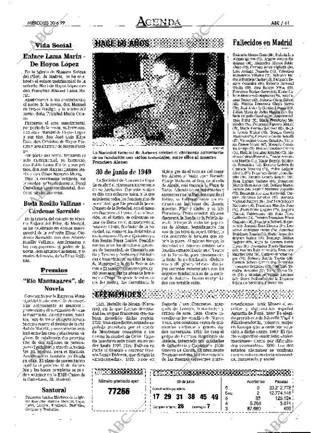 ABC MADRID 30-06-1999 página 61