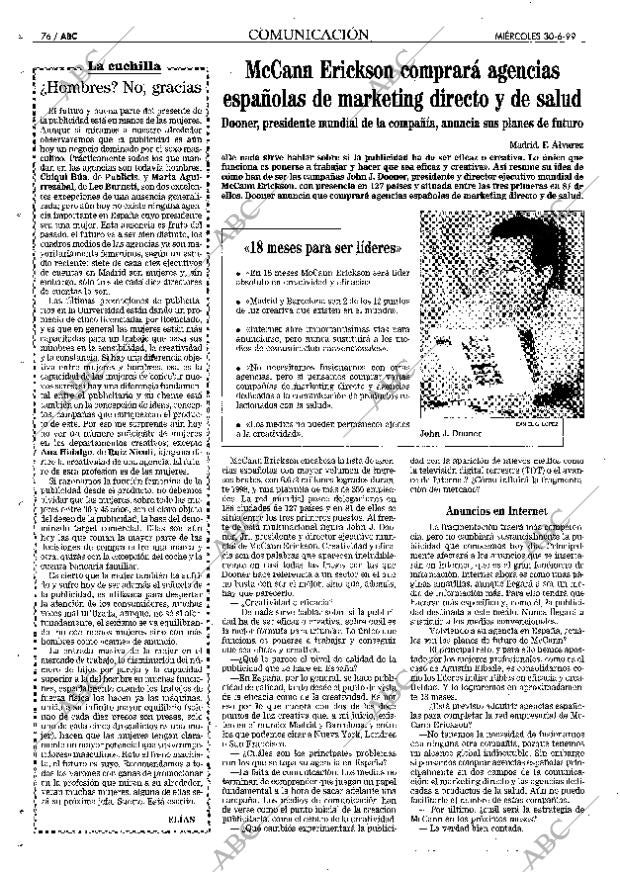 ABC MADRID 30-06-1999 página 76