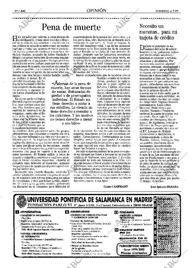 ABC MADRID 04-07-1999 página 20