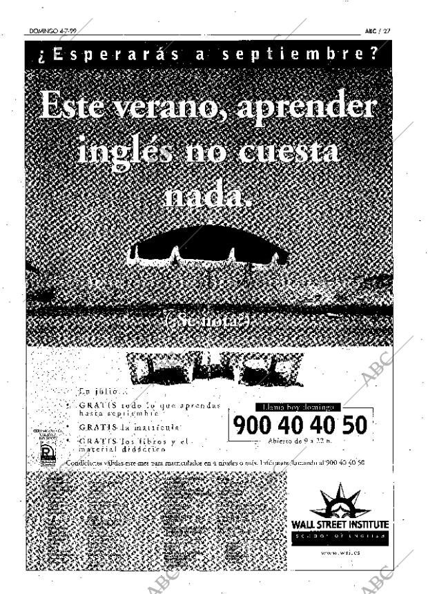 ABC MADRID 04-07-1999 página 27