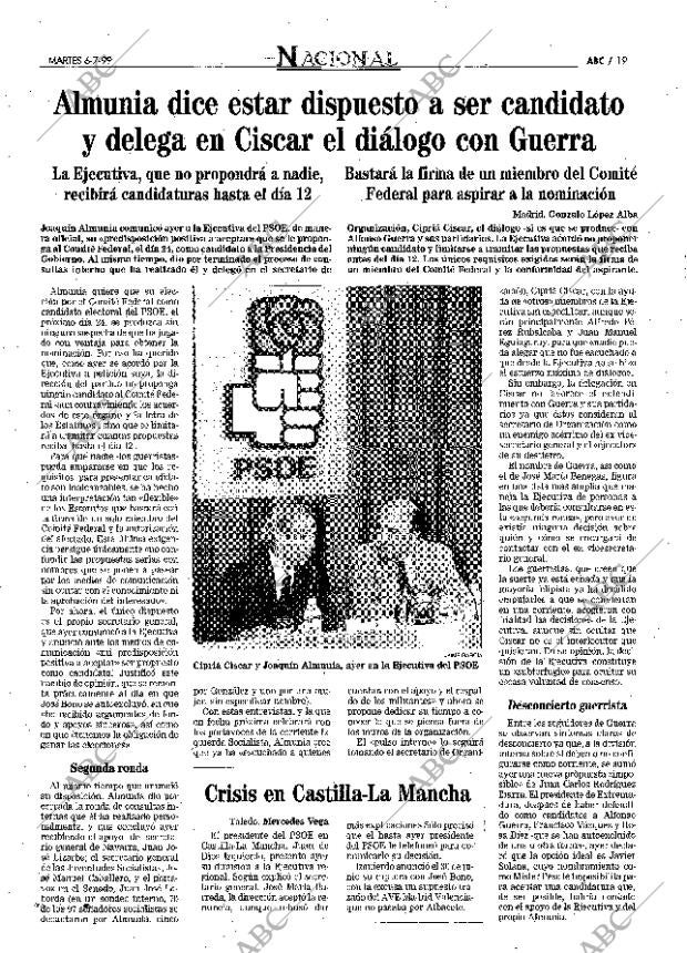 ABC MADRID 06-07-1999 página 19