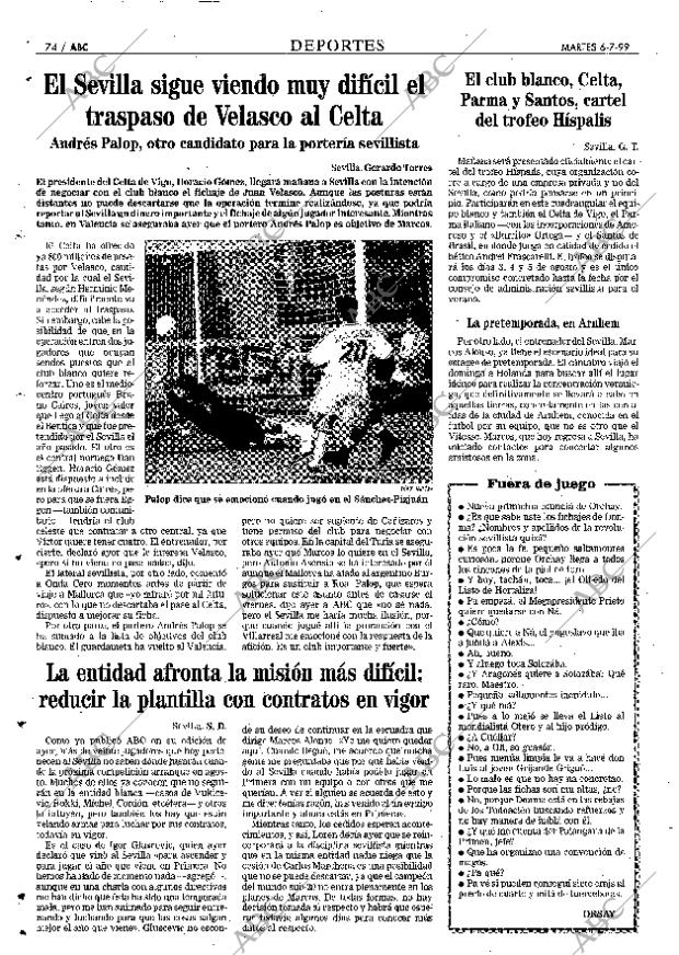 ABC SEVILLA 06-07-1999 página 74