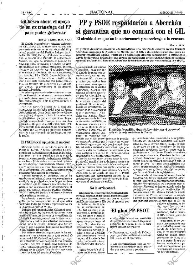 ABC MADRID 07-07-1999 página 18