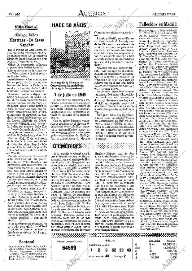 ABC MADRID 07-07-1999 página 74