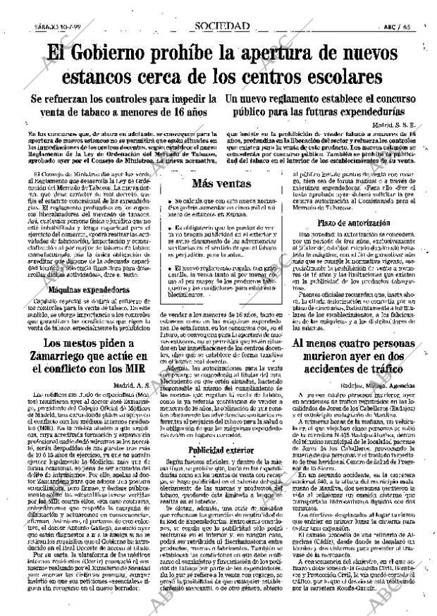 ABC MADRID 10-07-1999 página 65