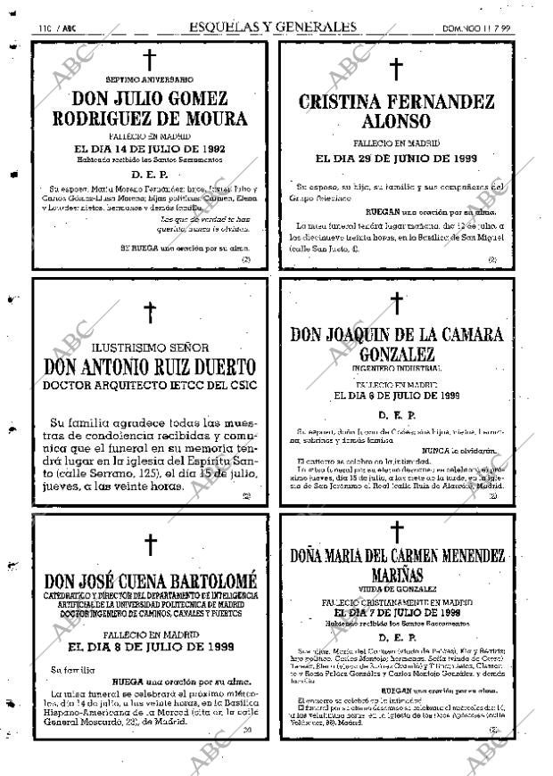ABC MADRID 11-07-1999 página 110