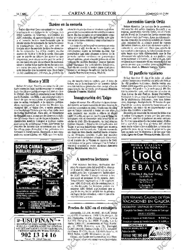 ABC MADRID 11-07-1999 página 16