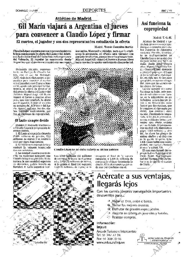 ABC MADRID 11-07-1999 página 91