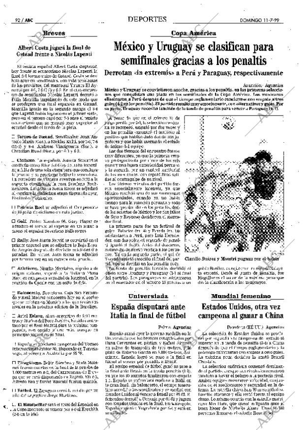 ABC MADRID 11-07-1999 página 92