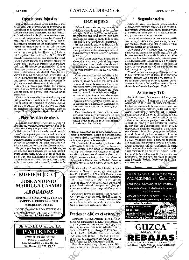 ABC MADRID 12-07-1999 página 14