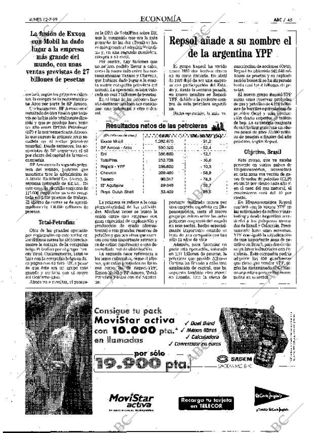 ABC MADRID 12-07-1999 página 45