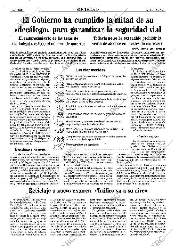 ABC MADRID 12-07-1999 página 52