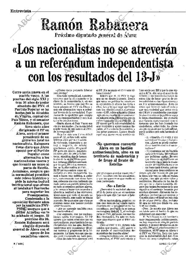 ABC MADRID 12-07-1999 página 8