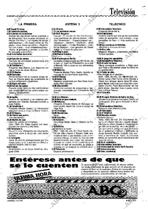 ABC MADRID 13-07-1999 página 127