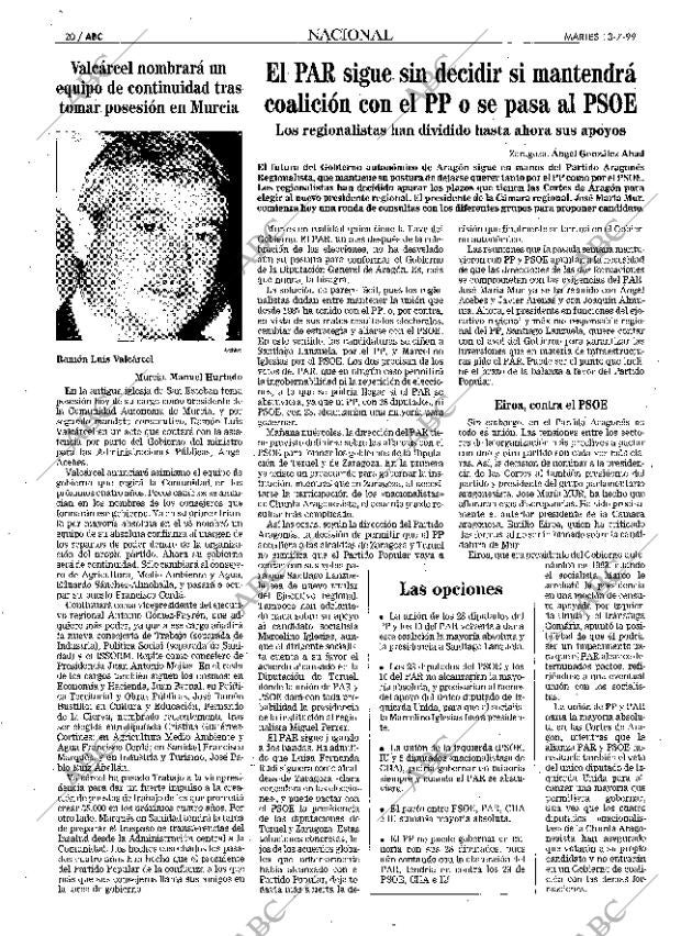 ABC MADRID 13-07-1999 página 20