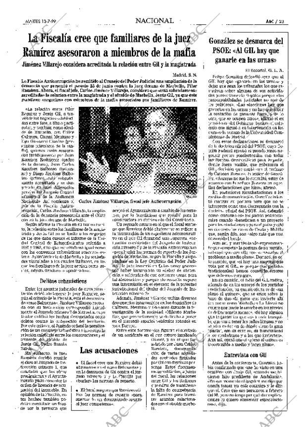ABC MADRID 13-07-1999 página 23