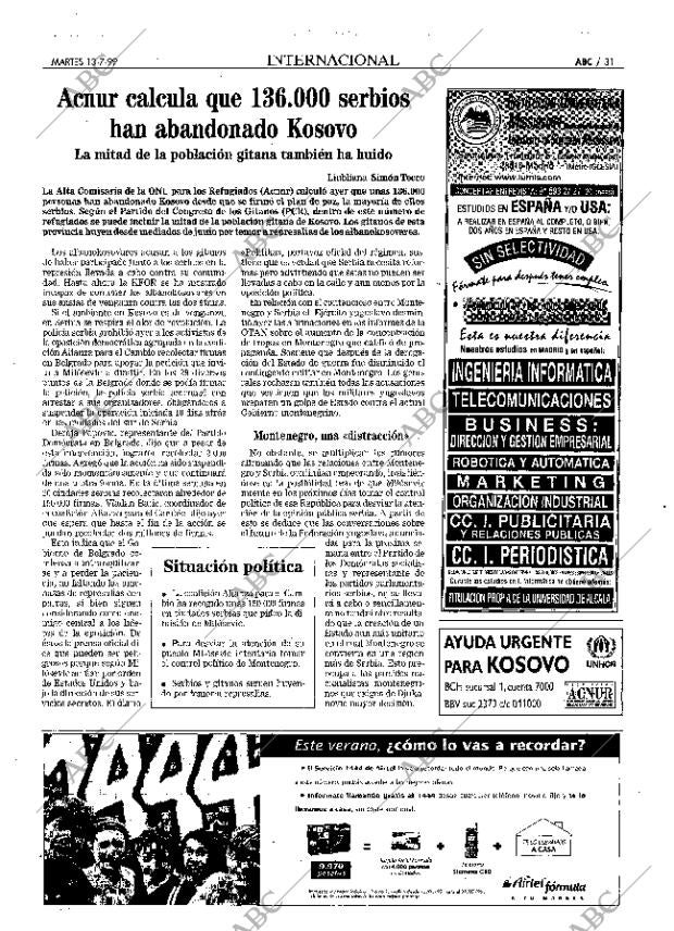 ABC MADRID 13-07-1999 página 31