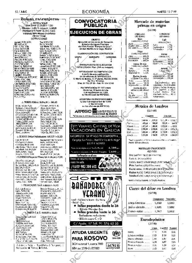 ABC MADRID 13-07-1999 página 52