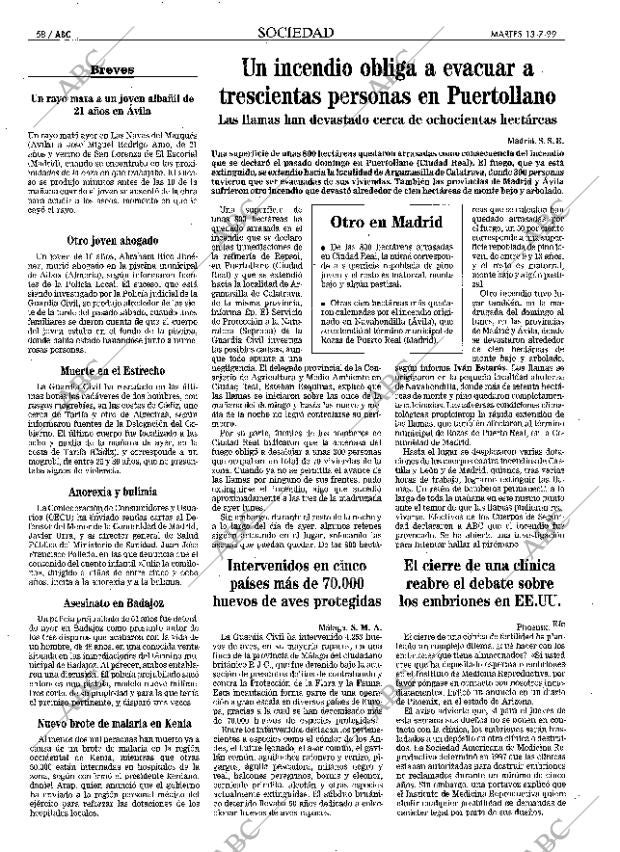 ABC MADRID 13-07-1999 página 58