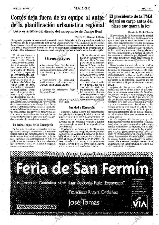 ABC MADRID 13-07-1999 página 67
