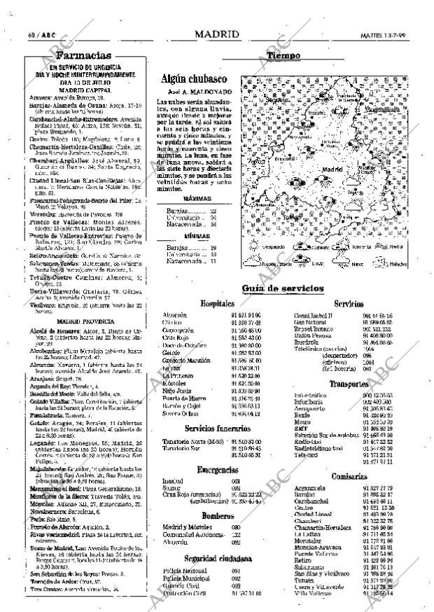 ABC MADRID 13-07-1999 página 68