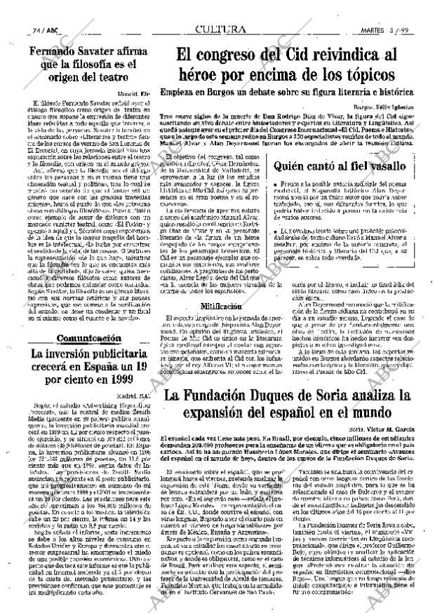 ABC MADRID 13-07-1999 página 74