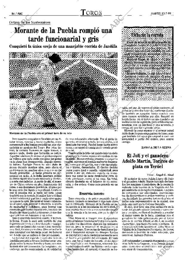 ABC MADRID 13-07-1999 página 86