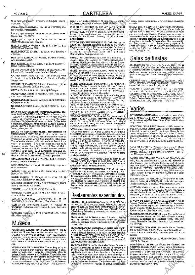ABC MADRID 13-07-1999 página 92