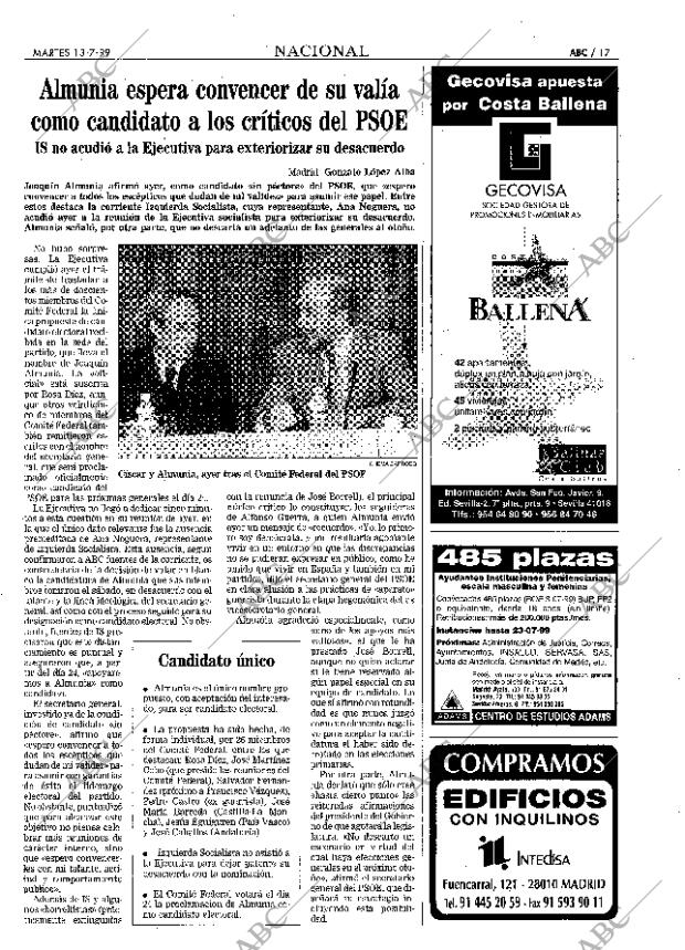 ABC SEVILLA 13-07-1999 página 17