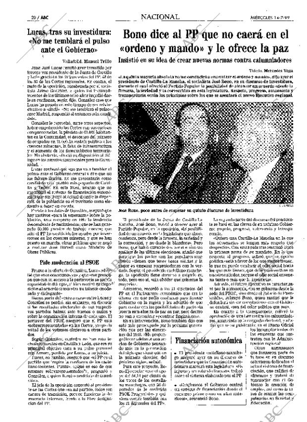 ABC MADRID 14-07-1999 página 20