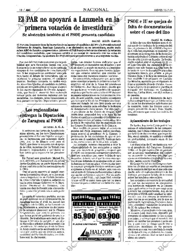 ABC SEVILLA 15-07-1999 página 18