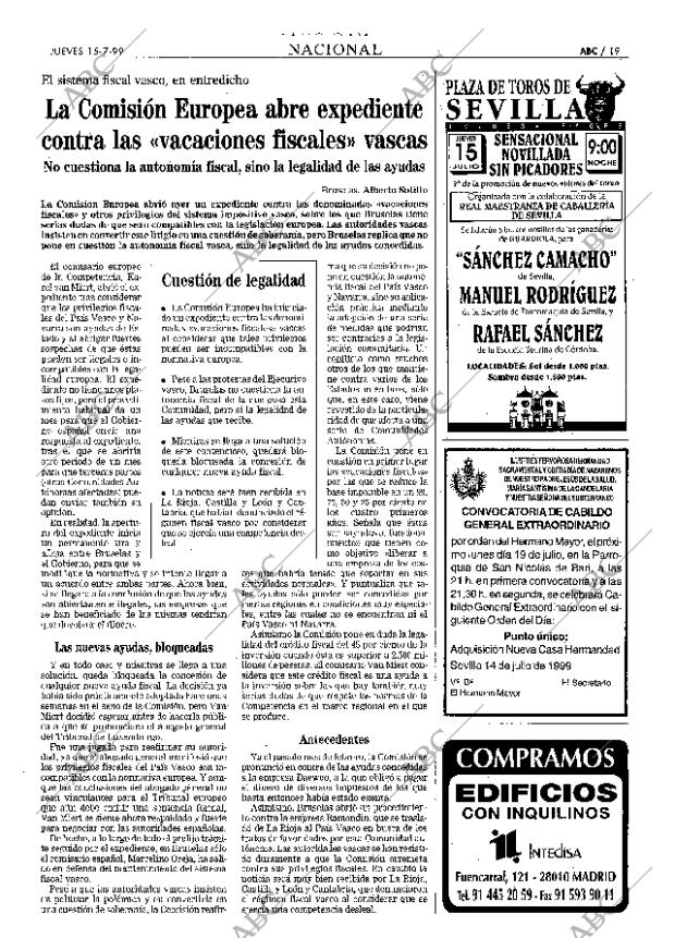 ABC SEVILLA 15-07-1999 página 19