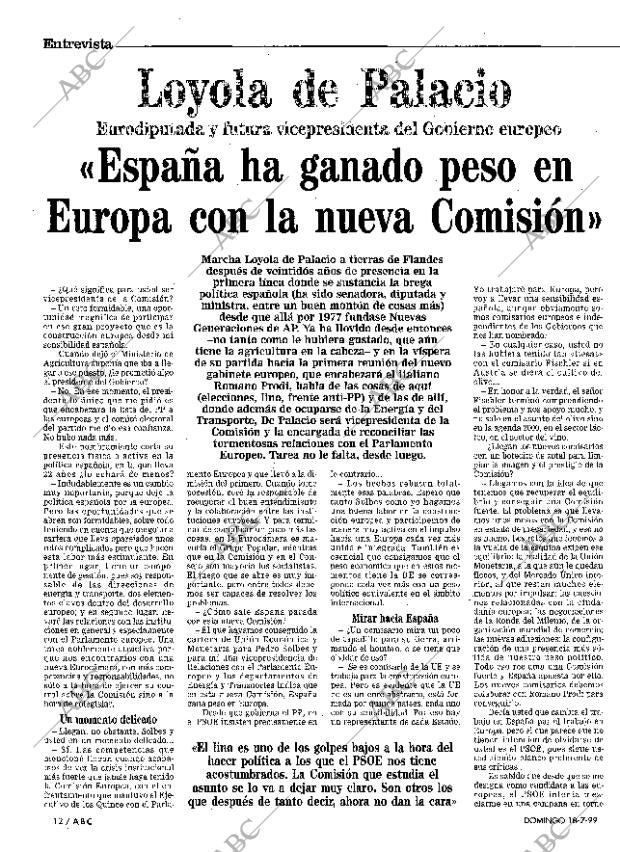 ABC MADRID 18-07-1999 página 12