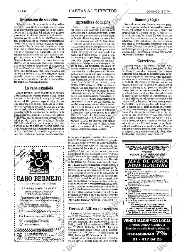 ABC MADRID 18-07-1999 página 18