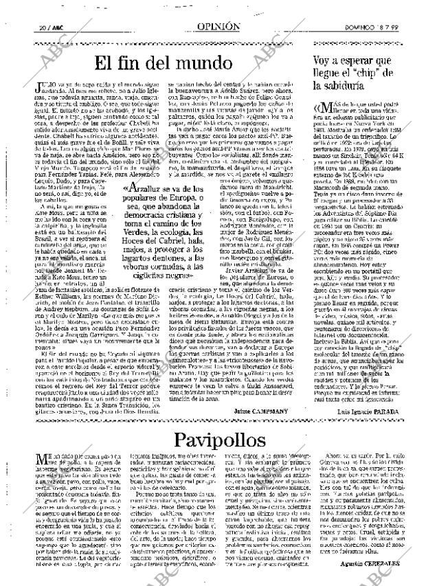 ABC MADRID 18-07-1999 página 20