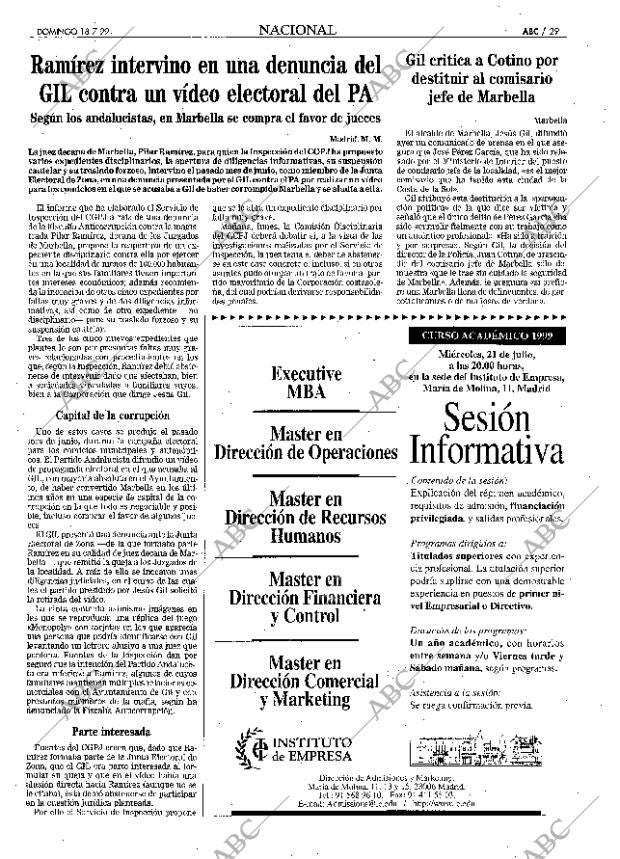 ABC MADRID 18-07-1999 página 29
