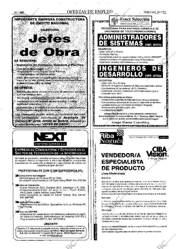 ABC MADRID 18-07-1999 página 60