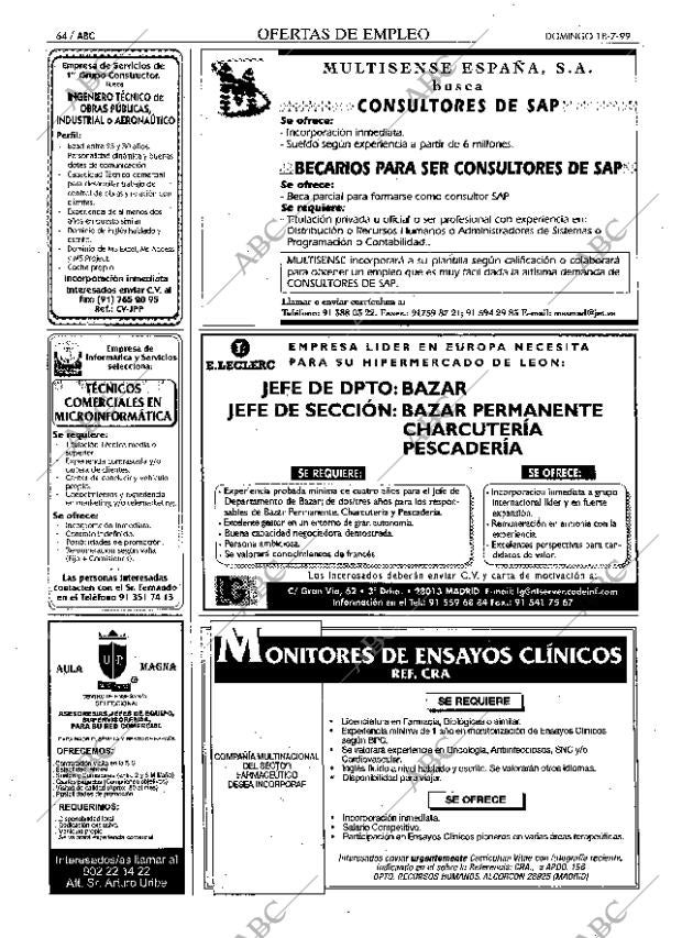 ABC MADRID 18-07-1999 página 64