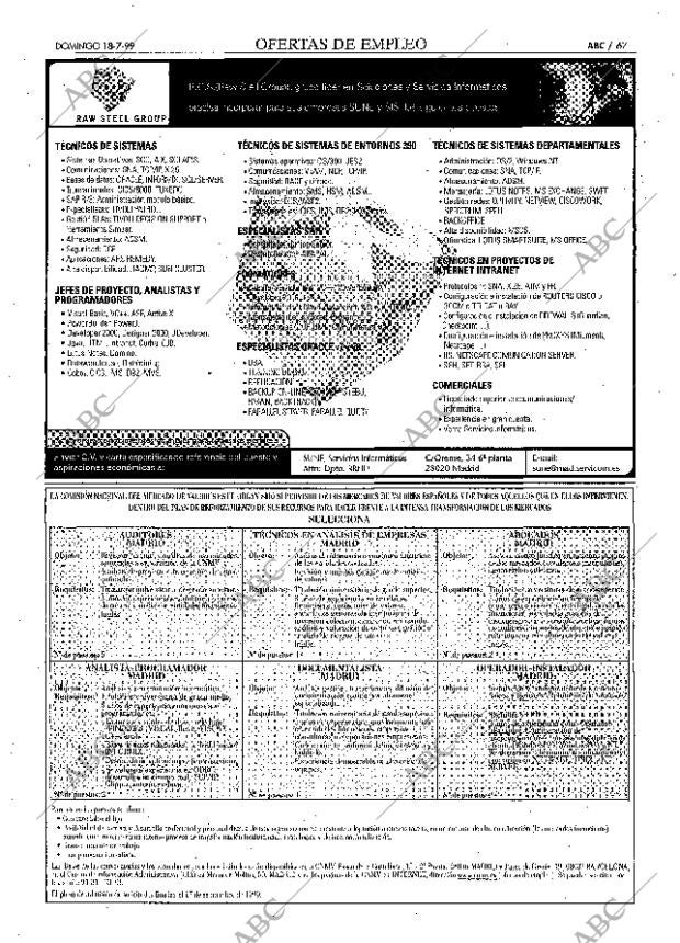 ABC MADRID 18-07-1999 página 67