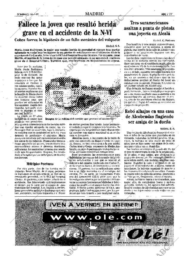 ABC MADRID 18-07-1999 página 77