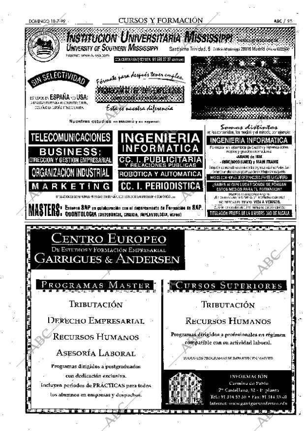 ABC MADRID 18-07-1999 página 95