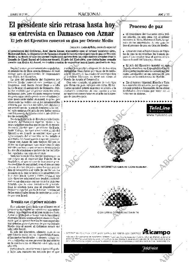 ABC MADRID 19-07-1999 página 25