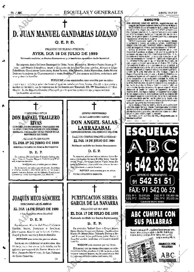 ABC MADRID 19-07-1999 página 96