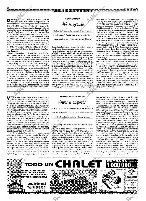 ABC MADRID 20-07-1999 página 14