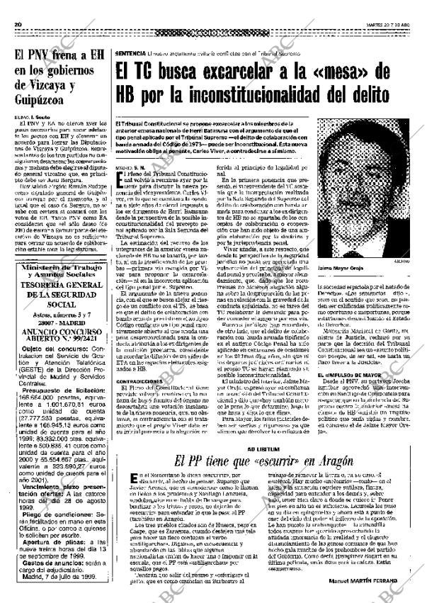 ABC MADRID 20-07-1999 página 20
