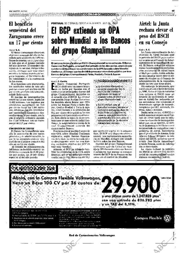 ABC MADRID 20-07-1999 página 61